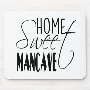 Tapis De Souris Home Sweet Man-cave - noir