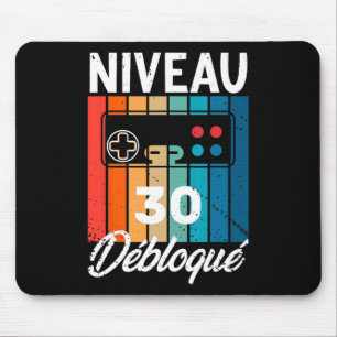 Tapis De Souris Homme 30 Ans Anniversaire Joueur Niveau 30 Humour