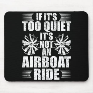 Tapis De Souris Homme cavalier de bateau naviguant en aéroglisseur