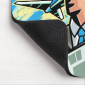 Tapis De Souris Homme d'affaires avec le journal et l'avion (Coin)