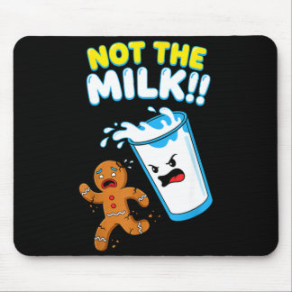 Tapis De Souris Homme en pain d'épices drôle Pas de lait Pun biscu