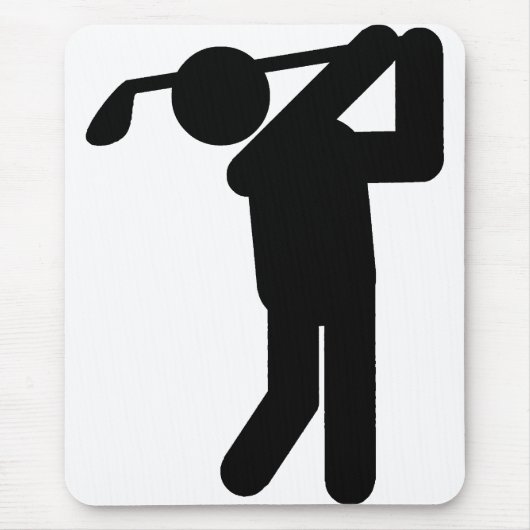Tapis De Souris Homme Golfer - Symbole de golf (Devant)