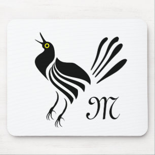 Tapis De Souris Homme Gracker Oiseau noir