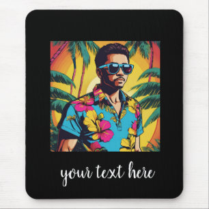 Tapis De Souris homme hawaïen plus jeune