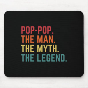 Tapis De Souris Homme Pop-pop Vintage Mythe Légende Papa Grand-pèr