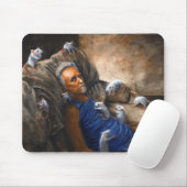 Tapis De Souris Homme sur le divan avec des rats Mousepad (Avec souris)