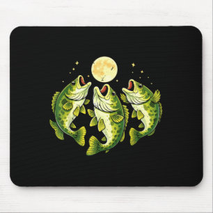 Tapis De Souris Hommes achigan à grande bouche poisson hurlant à l