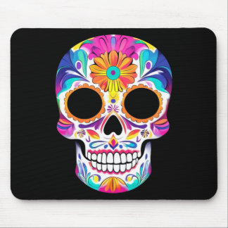 Tapis De Souris Hommes Dia De Los Muertos Crâne de Sucre Cinco De