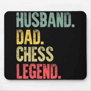 Tapis De Souris Hommes Drôle Mari Cadeau Papa Échecs Légende