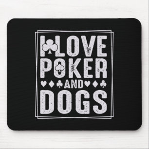Tapis De Souris Hommes et chiens drôle jouer carte performance de 