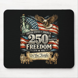 Tapis De Souris Hommes femmes drapeau patriotique 250 ans de liber