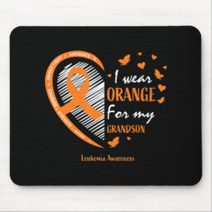 Tapis De Souris Hommes Femmes Je Porte L'Orange Pour Ma Leucémie D