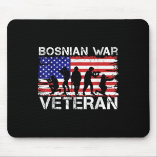 Tapis De Souris Hommes Femmes Vétéran de guerre bosniaque