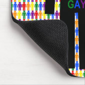 Tapis De Souris Hommes gays LGBTQ Silhouette et arc-en-ciel (Coin)