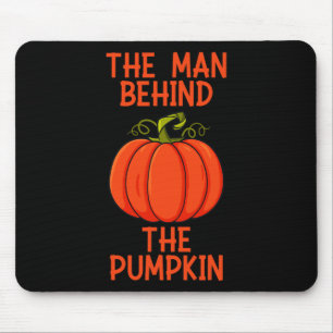 Tapis De Souris Hommes Halloween L'Homme Derrière Le Citrouille