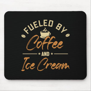 Tapis De Souris Hommes motivés par le café et le gelato de glace f