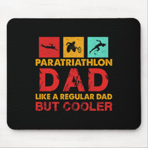 Tapis De Souris Hommes Paratriathlon père athlète avec handicap