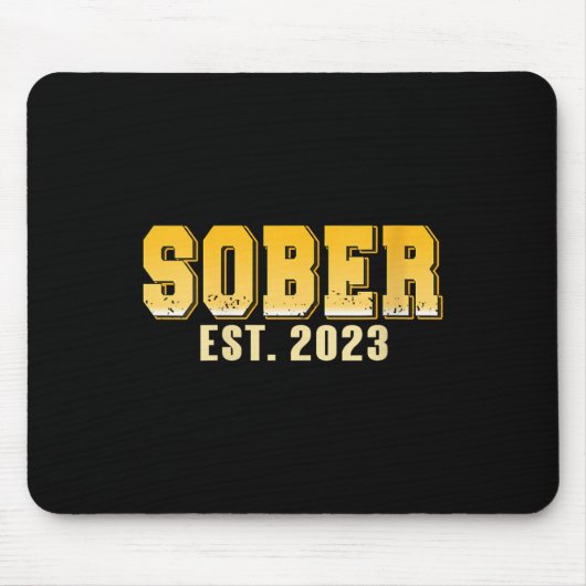 Tapis De Souris Hommes Sober Est 2023 Redressement Milles Pride (Devant)
