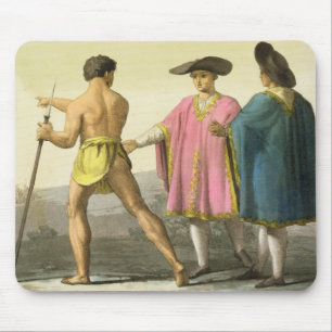 Tapis De Souris Hommes utilisant les ponchos cérémonieux à