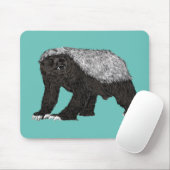 Tapis De Souris Honey Badger Intrépide Nasty Wild Animal Art (Avec souris)