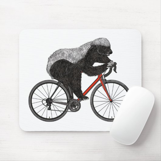 Tapis De Souris Honey Badger vélo badass (Avec souris)