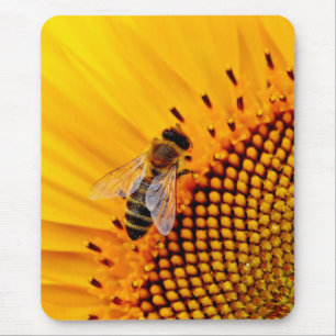 TAPIS DE SOURIS HONEY BEES (SUNFLOWER)