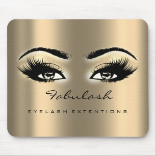 Tapis De Souris Honey Sepia Gold Maquillage Artiste Beauté Lashes