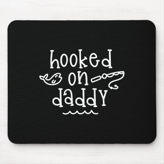 Tapis De Souris Hook Sur Daddy Funny Pêcheur Fête des pères de pêc (Devant)