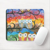 Tapis De Souris Hoolandia (c) 2013 - série d'expressions de hibou (Avec souris)