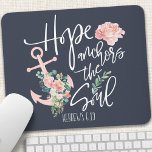 Tapis De Souris Hope Ancres L'âme Floral Religieux<br><div class="desc">Hope Ancres L'Âme Floral Religieux Souris Pad</div>
