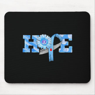 Tapis De Souris Hope Blue Ribbon Sunflower T1d Sensibilisation au