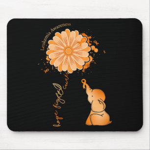 Tapis De Souris Hope Fight Cure Sunflower Elephant Leukemia Lauréa