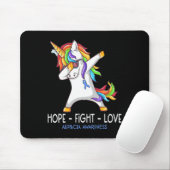 Tapis De Souris Hope Fight Love Alopecia Awareness Support Alopeci (Avec souris)