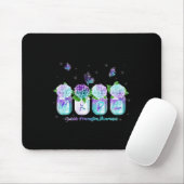 Tapis De Souris HOPE Hydrangea Flower Butterfly Suicide Prevention (Avec souris)