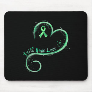 Tapis De Souris Hope Love Green Ribbon Sensibilisation à la santé 