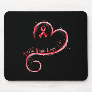 Tapis De Souris Hope Love Red Ribbon Sensibilisation aux maladies