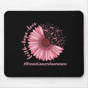 Tapis De Souris Hope Love Sunflower Ribbon Sensibilisation au canc