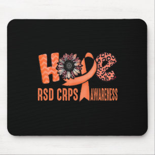 Tapis De Souris Hope Orange Ribbon Leopard Tournesol Rsd Crps Awar