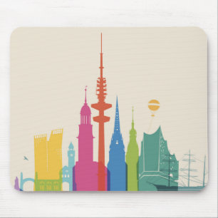 Tapis De Souris Horizon de Hambourg Allemagne