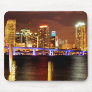 Tapis De Souris Horizon de Miami la nuit, la Floride