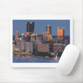 Tapis De Souris Horizon de Pittsburgh au crépuscule (Avec souris)