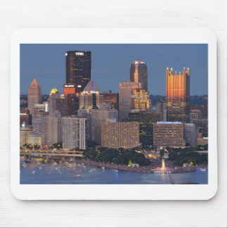 Tapis De Souris Horizon de Pittsburgh au crépuscule