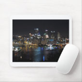 Tapis De Souris Horizon de Pittsburgh la nuit (Avec souris)