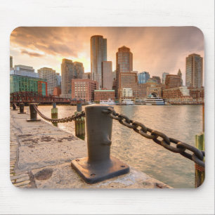Tapis De Souris Horizon de secteur financier de Boston