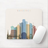 Tapis De Souris Horizon de ville de Vancouver, Canada | (Avec souris)