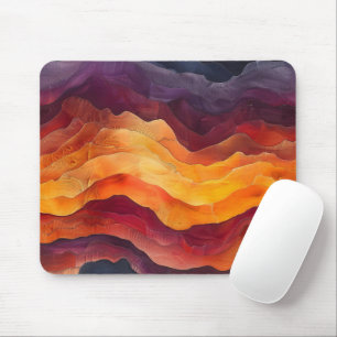 Tapis De Souris Horizons radieux – Art de paysage abstrait en couc