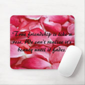 Tapis de souris horizontal - citation de Frienship (Avec souris)