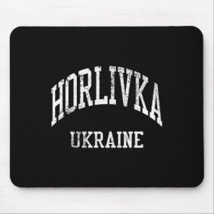Tapis De Souris Horlivka Ukraine Rétro Années 70 Style Sportif Uni