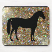 Tapis De Souris Horloge noir & or Sparkle Sparkle (Devant)