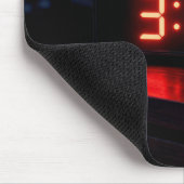 Tapis De Souris Horloge numérique rouge avec heure matinale (Coin)